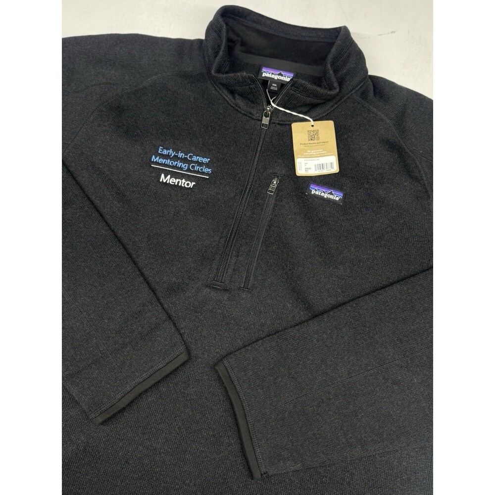 Patagonia Better Sweater 1/4 Zip Men’s XXL Black Pullover Sweatshirt w/ Logo